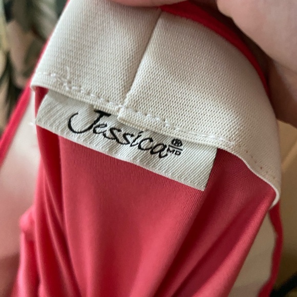 Vintage 90s Jessica Fairycore Flower Dress Pink Strapless Prom Long Mesh Overlay - Picture 12 of 12